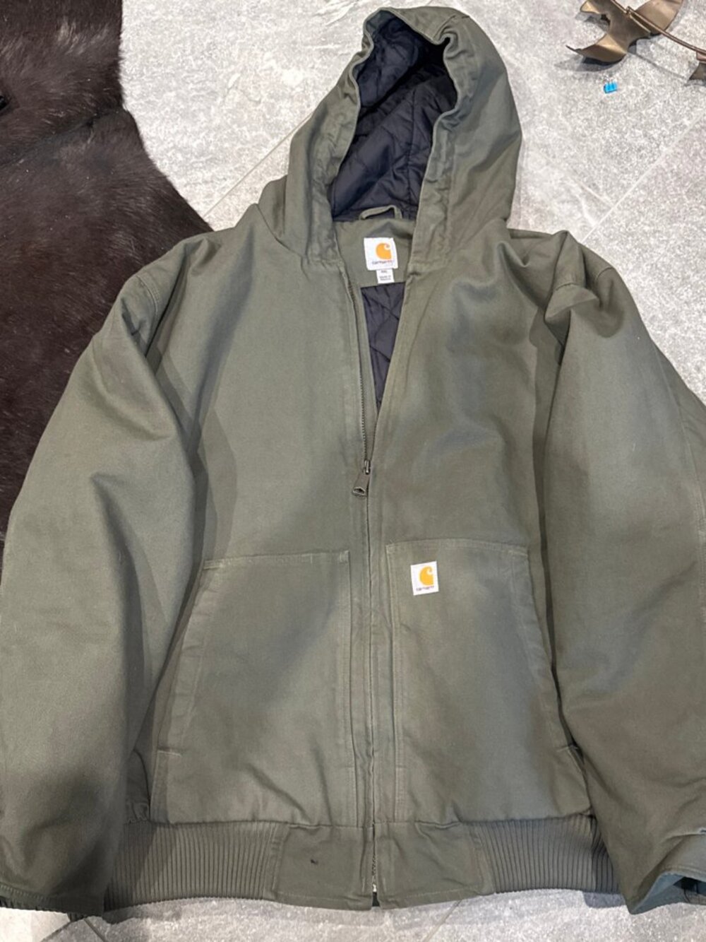 Men's Carhatt Insulated Active Jac - Regular 4XL - Washed Duck - 3 Warmest Rati